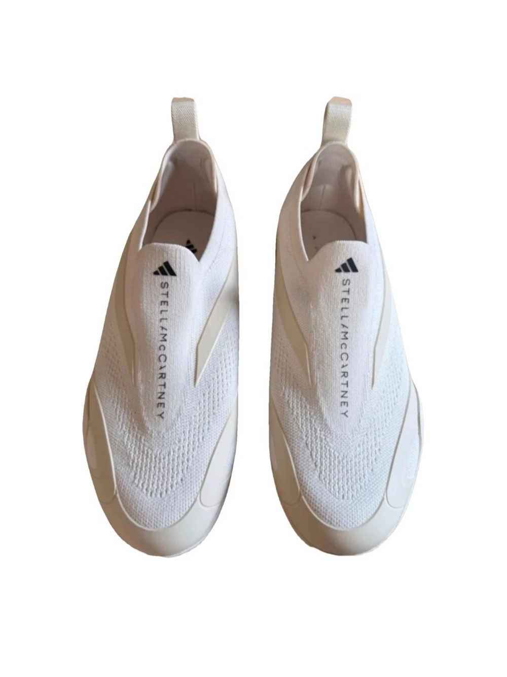 Stella McCartney Men's White Slip-On Knit Sneakers